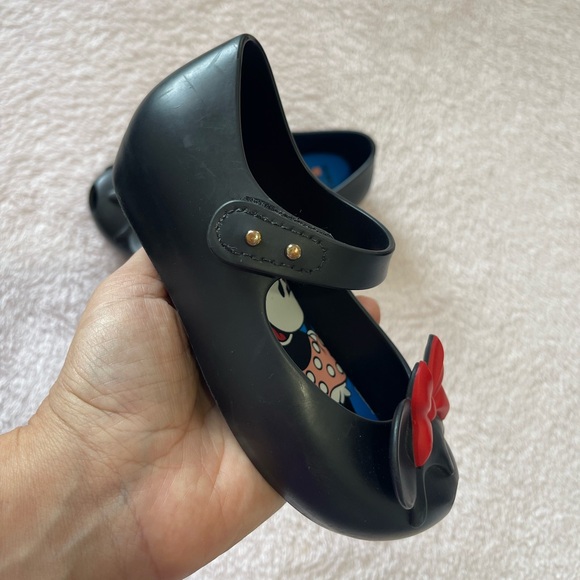 Mini Melissa Ultragirl Disney Mickey and Minnie Mouse Shoes Black size 9 - Picture 8 of 11